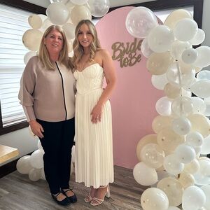 HOUSE OF CB Amorata Strapless Pleated Georgette Cocktail Dress